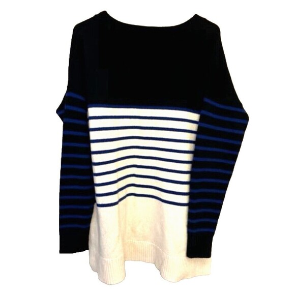 Derek Lam IOC Athleta 100% Cashmere Sweater Oversized Stripe Medium Womens Soft - Picture 9 of 9